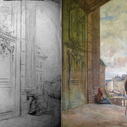 Tableaux avec études en regard